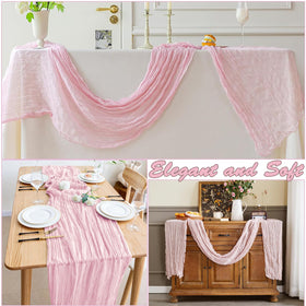 ChicToteDesigns reusable soft cheesecloth runner offers easy care and longevity.