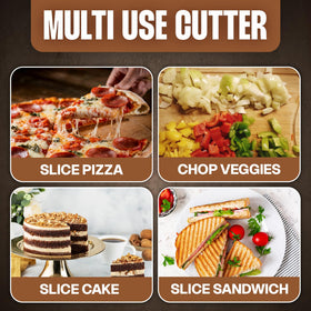 Chicago Brick Oven 12-inch cutter covers large pizzas with ease.