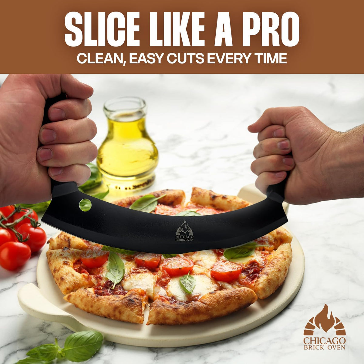 Chicago Brick Oven gift-ready pizza cutter for pizza lovers and hosts.