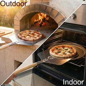 Chicago Brick Oven leather strap on handle for hanging storage