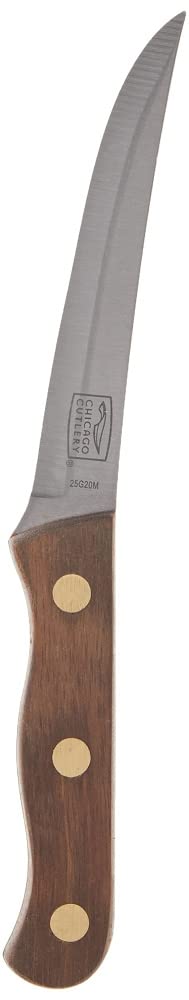 Chicago Cutlery B144 4pc walnut tradition steak knives on display for refined dining