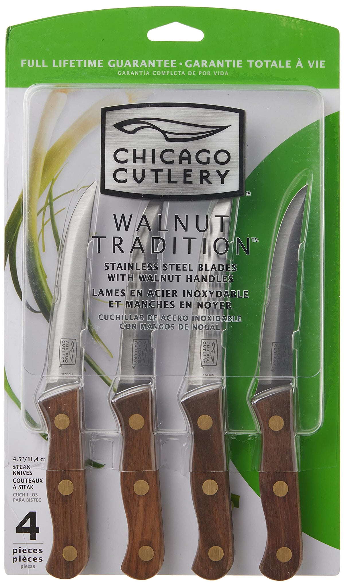 Chicago Cutlery B144 closeup blade in stainless steel for precision slicing