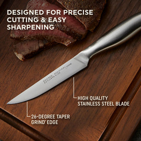 Chicago Cutlery Insignia contoured handles for comfortable balance.