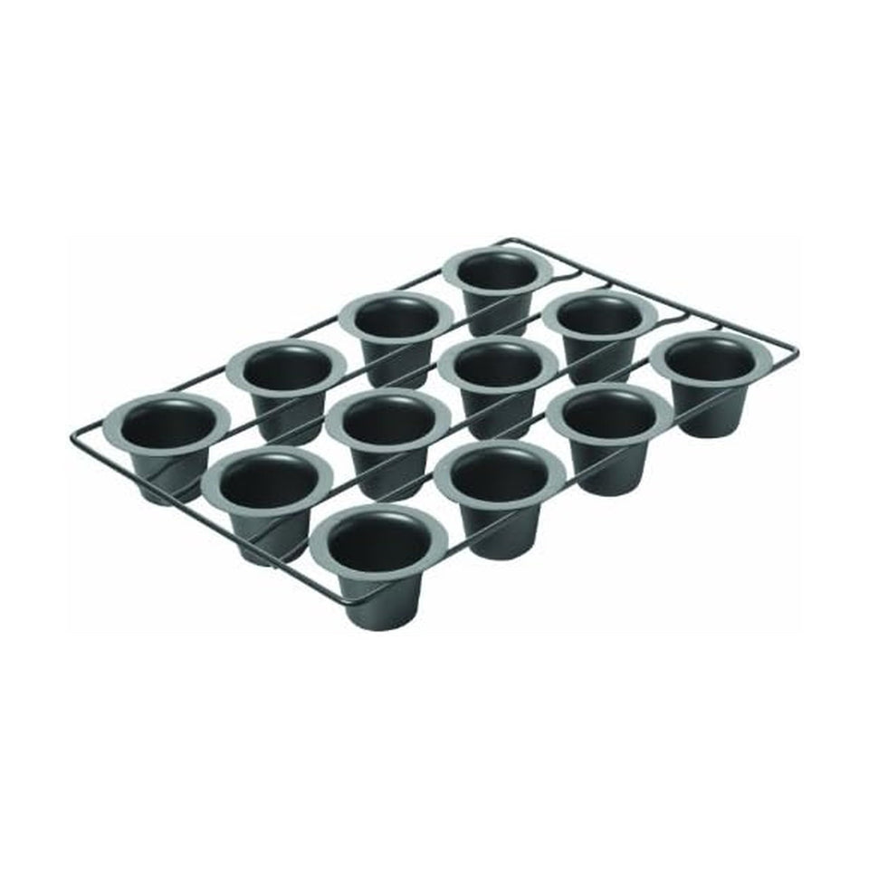 Chicago Metallic 26121 mini popover pan with connected wells for even browning