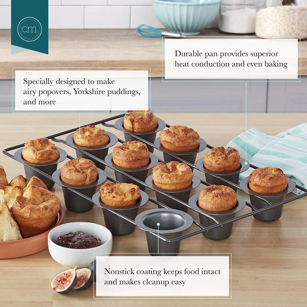 Chicago Metallic 26121 mini popover pan easy-release surface for quick cleanup