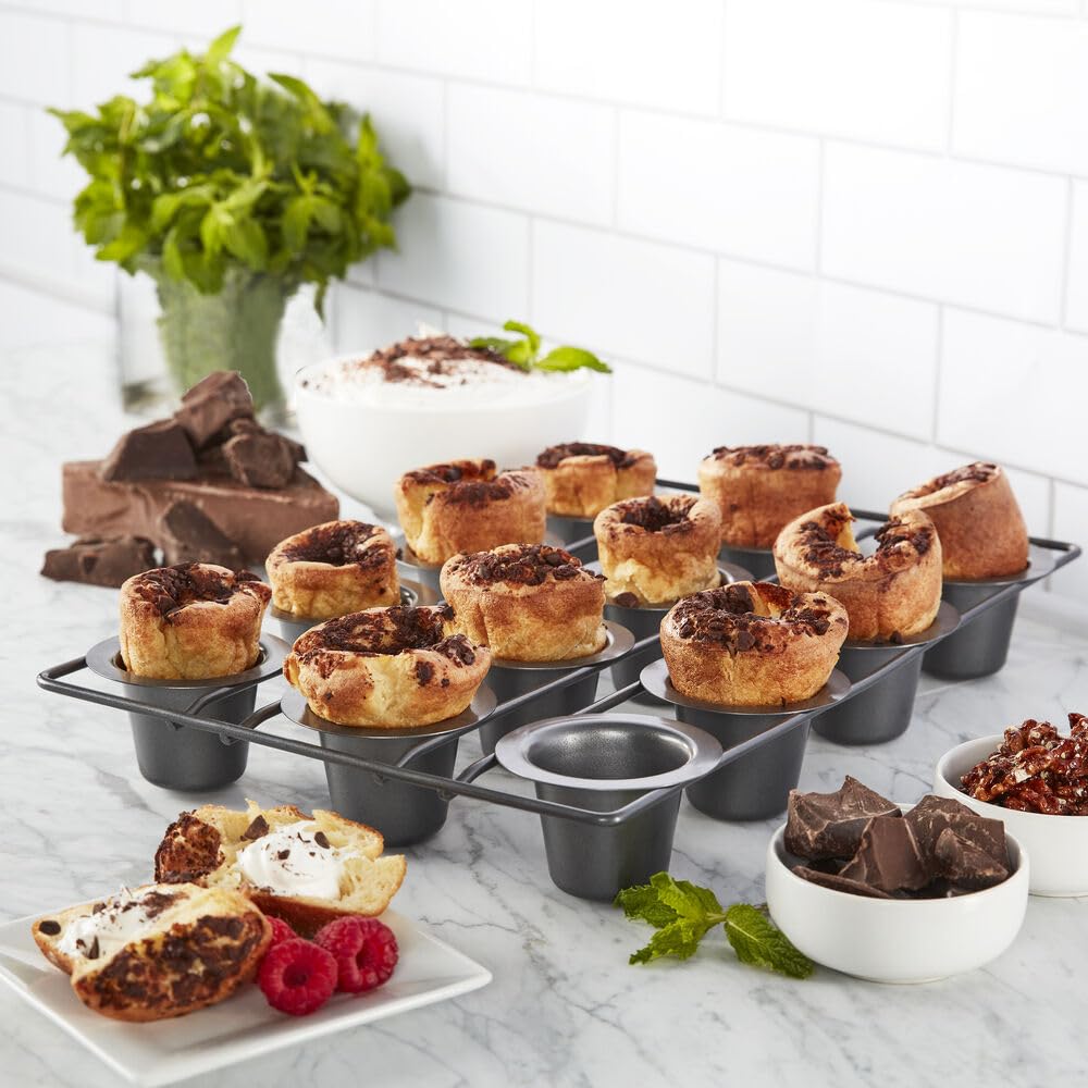 Chicago Metallic 26121 mini popover pan heavy-duty construction for reliable performance