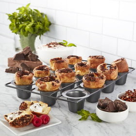 Chicago Metallic 26121 mini popover pan heavy-duty construction for reliable performance