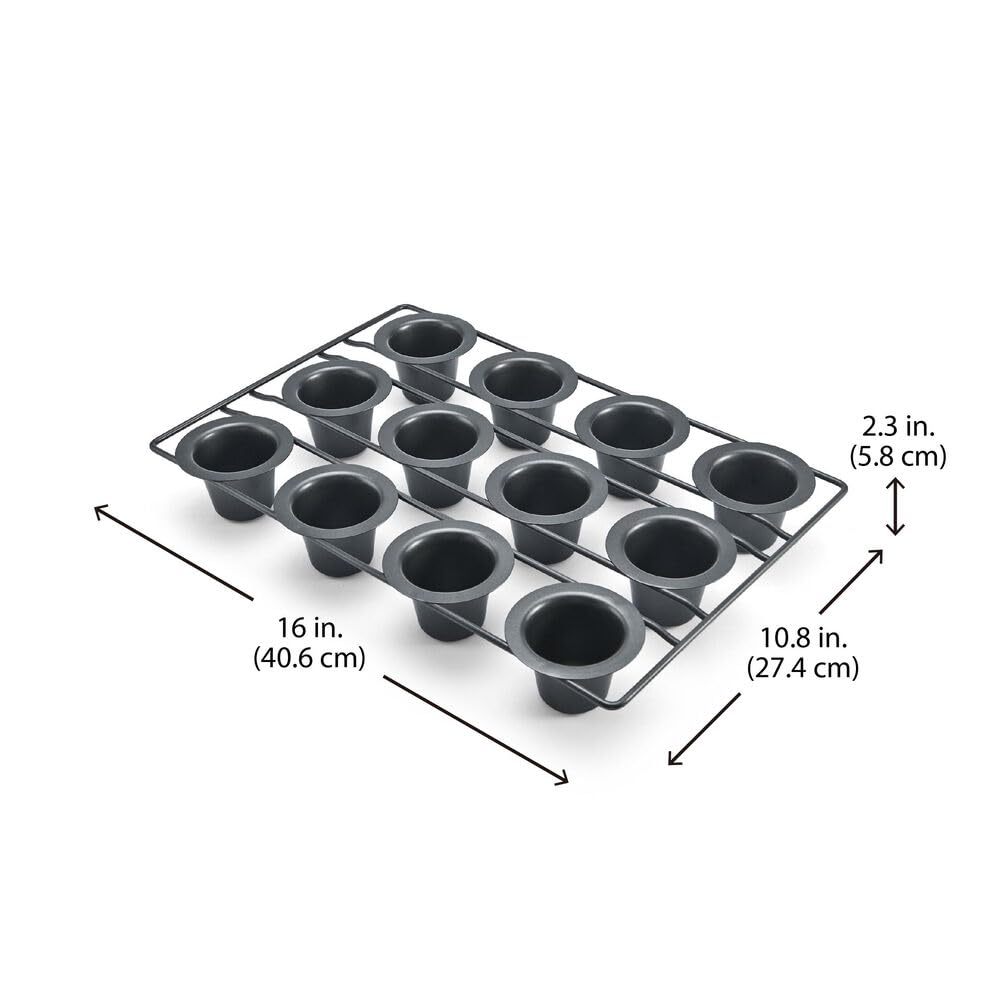 Chicago Metallic 26121 mini popover pan with nonstick coating for easy release