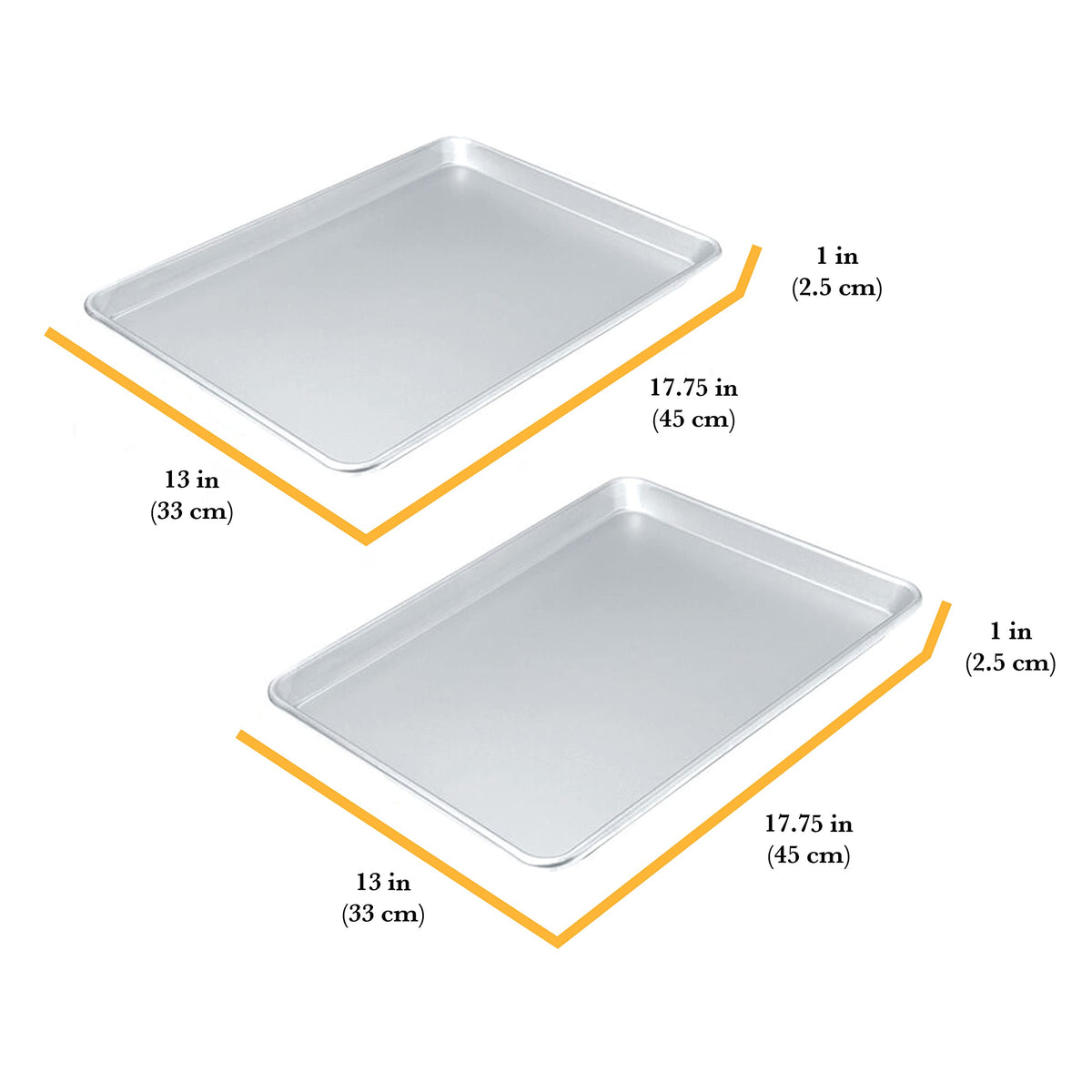Chicago Metallic Commercial II pan with reinforced rim prevents warping during baking