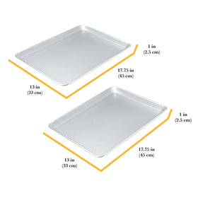 Chicago Metallic Commercial II pan with reinforced rim prevents warping during baking