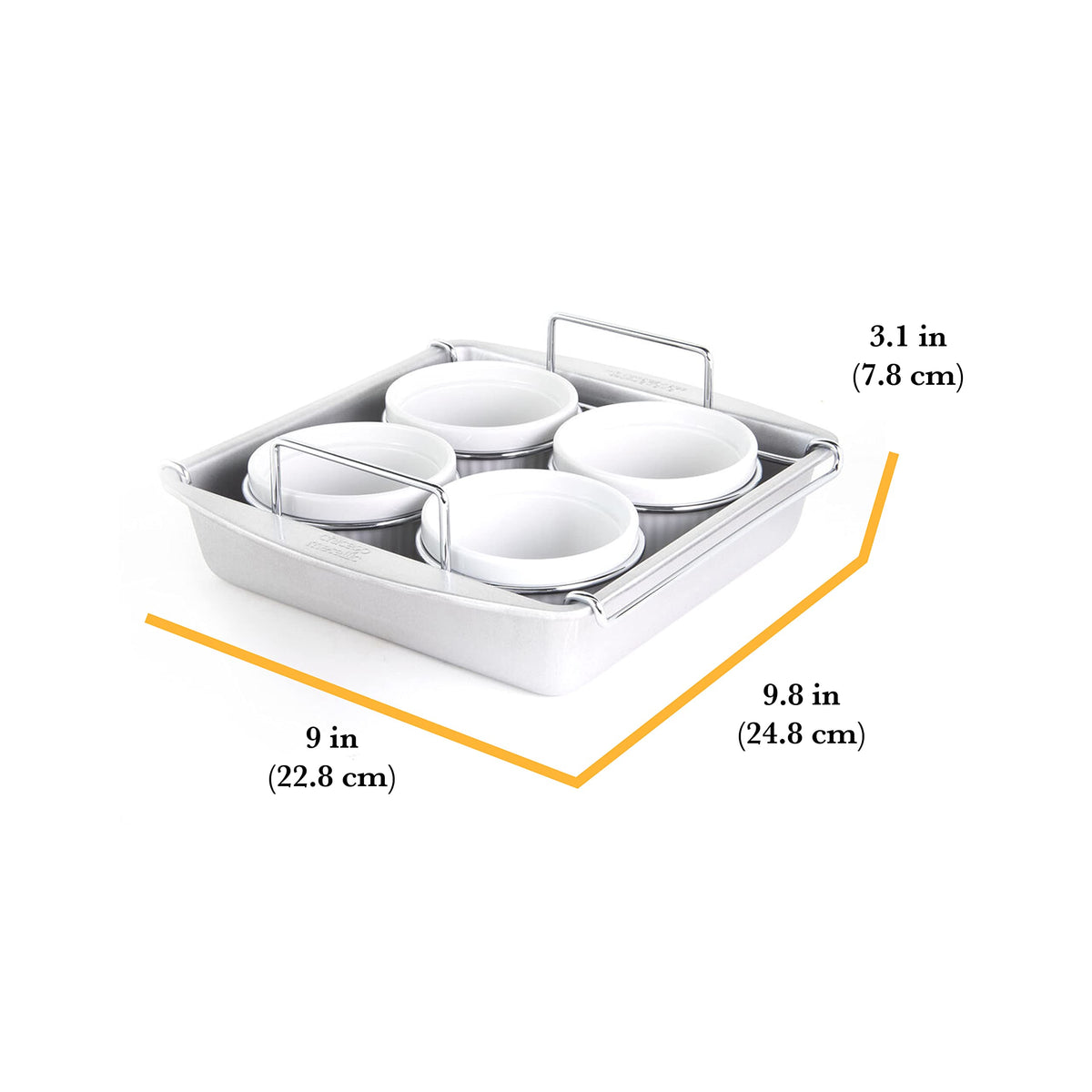 Chicago Metallic 8-Inch Square Pan delivers even heating for consistent bakes