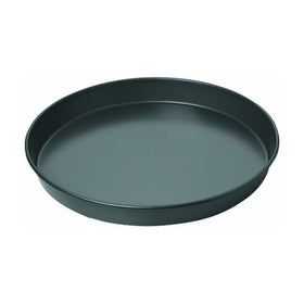 Chicago Metallic deep dish pizza pan front view, 14-inch diameter for restaurant-style crust at home