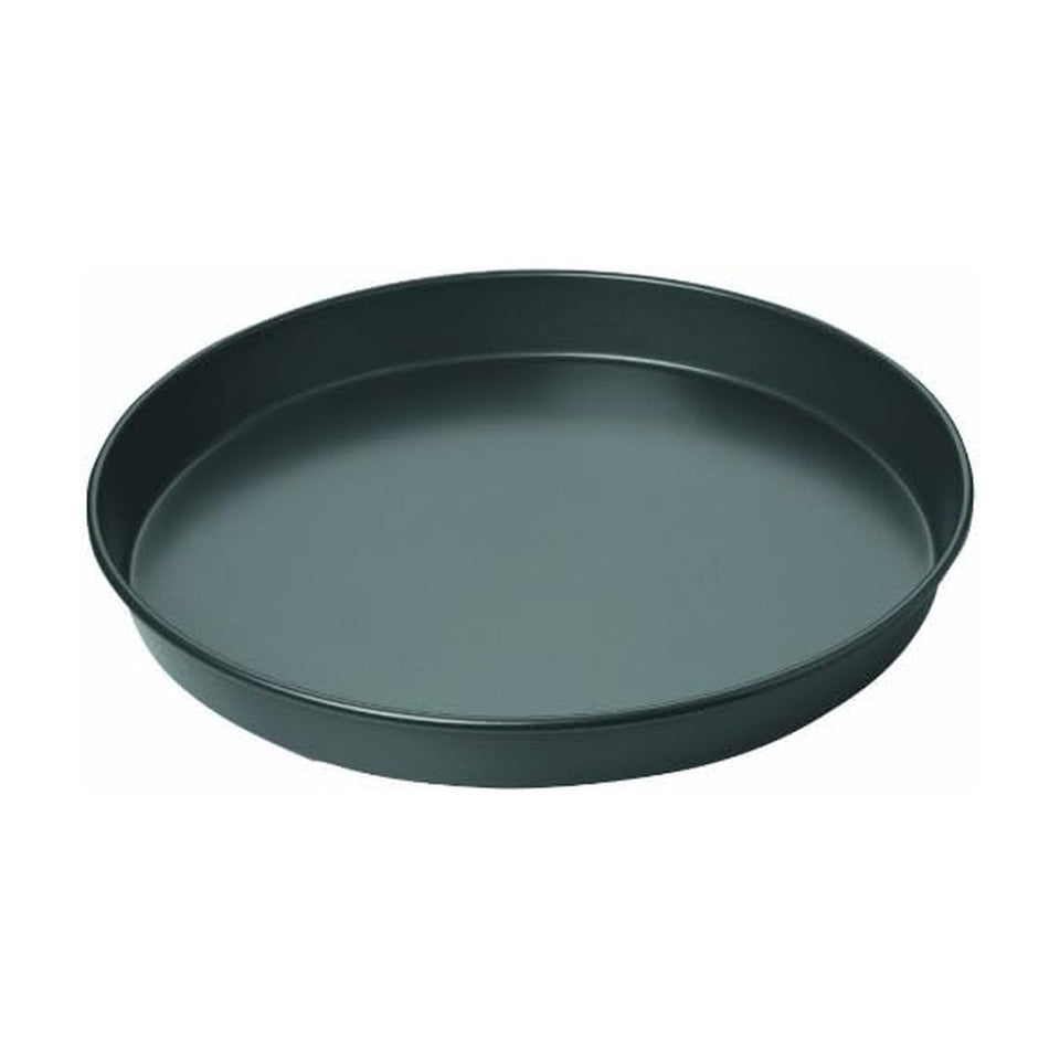 Chicago Metallic deep dish pizza pan front view, 14-inch diameter for restaurant-style crust at home