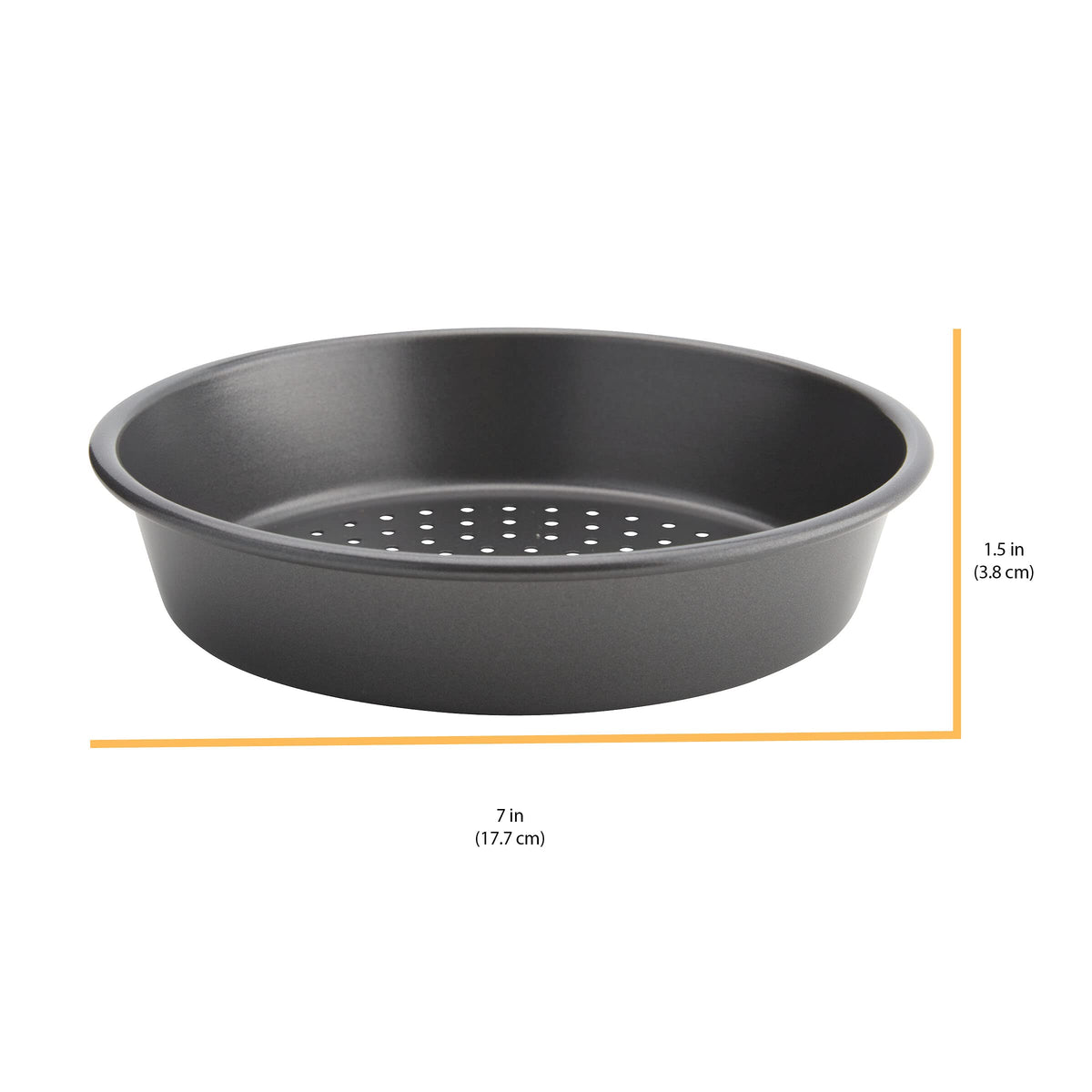 Chicago Metallic heavy-duty carbon steel pan delivers even heat and durability.