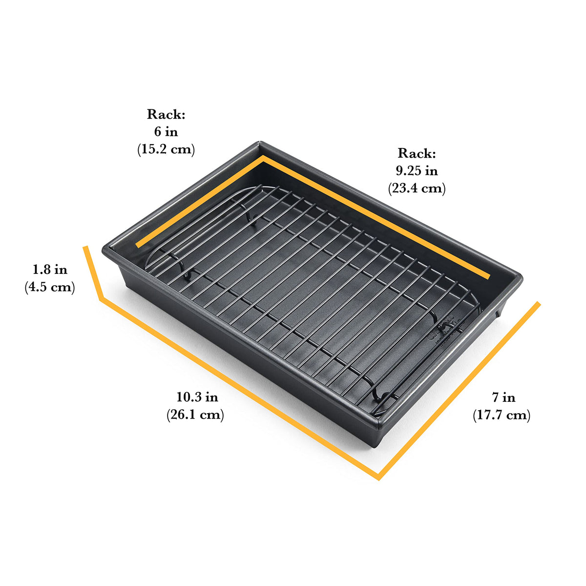 Chicago Metallic nonstick toaster oven pan for easy release and quick cleanup.