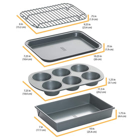 Chicago Metallic cooling rack from 4-piece set ideal for cooling cookies and muffins.