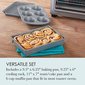 Chicago Metallic nested design saves space when stored in small kitchens or RVs.