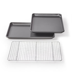 Chicago Metallic professional non-stick cookie pan for even browning and easy release.