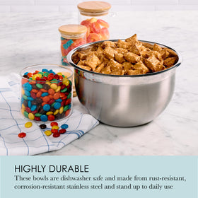 Chicago Metallic bowls in action for versatile mixing tasks