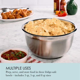 Chicago Metallic 8-quart bowl offering large capacity for salads