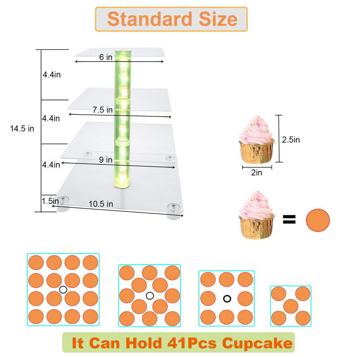 CHICBAKE transparent stand with patent connection boosts stability during events