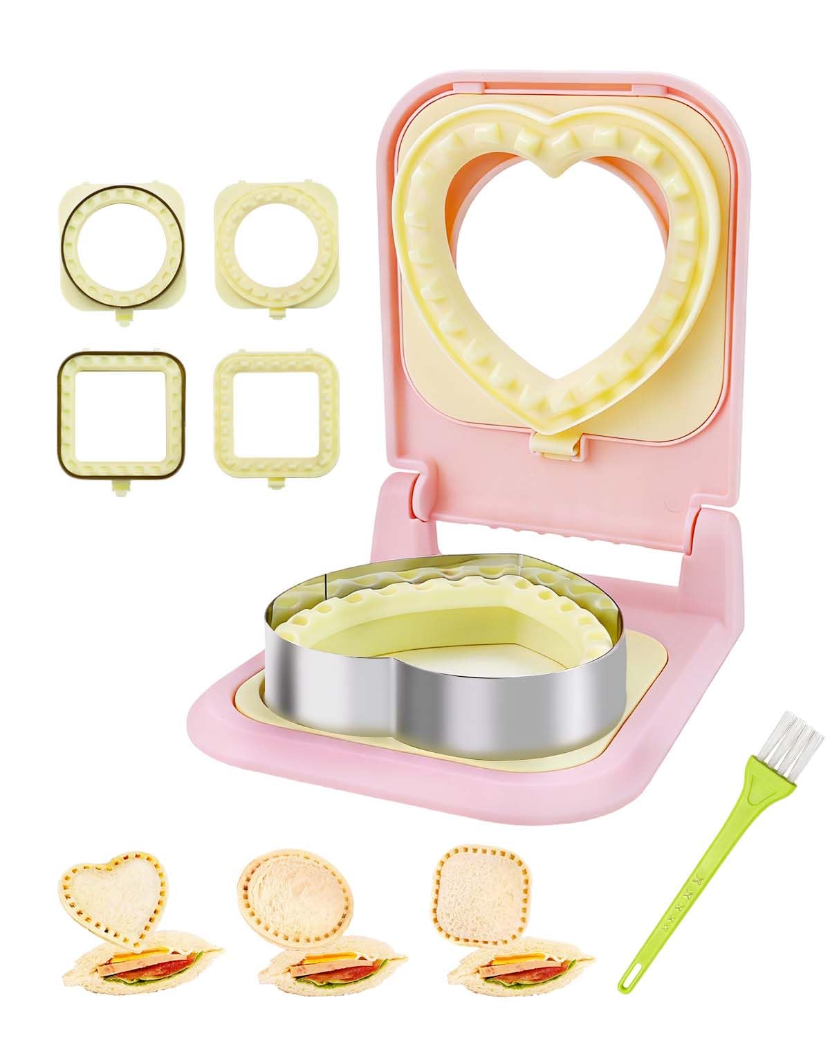 CHICHAUS 3-in-1 heart shape cutter for crustless sandwiches, ideal kids’ lunches