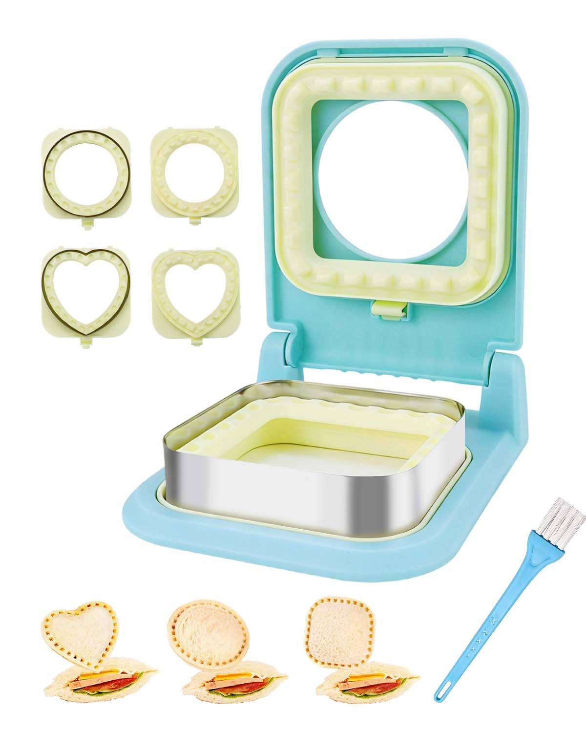 CHICHAUS 3-in-1 heart cutter shapes kid-friendly crustless sandwiches for lunch