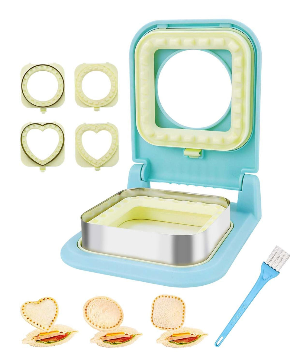 CHICHAUS 3-in-1 heart cutter shapes kid-friendly crustless sandwiches for lunch