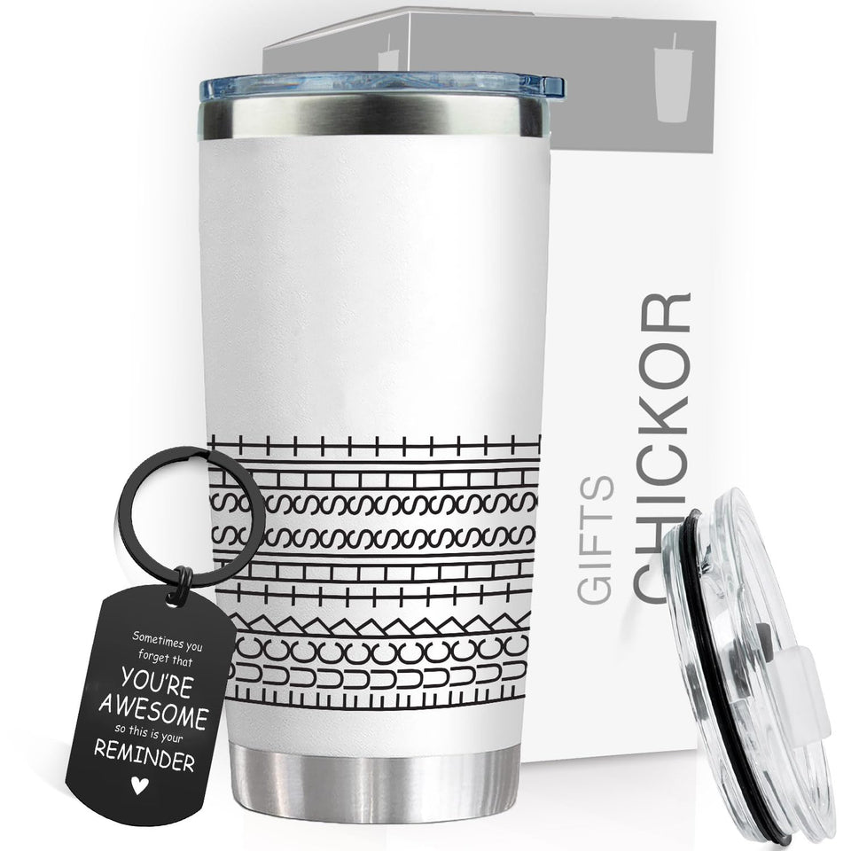 CHICKOR FTS tumbler exterior shows bold humor for desk or travel.