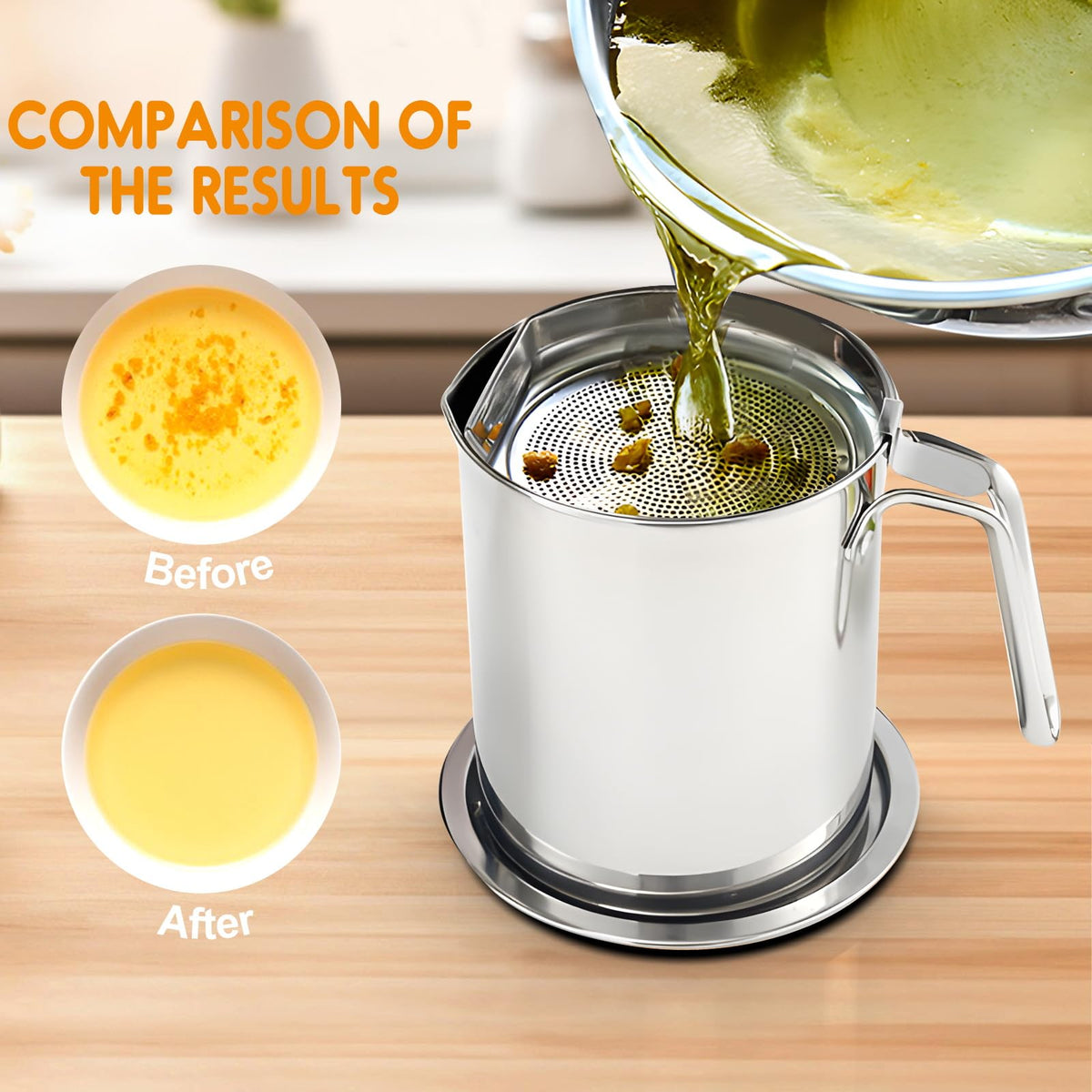 Chihee grease container with dust-proof lid maintains oil freshness