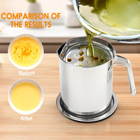 Chihee grease container with dust-proof lid maintains oil freshness