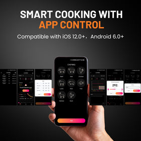 Chihod Bluetooth range up to 800 ft enables remote monitoring while cooking away