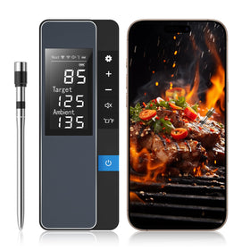 Chihod smart Bluetooth meat thermometer probe offers precise temperature readings during grilling and roasting