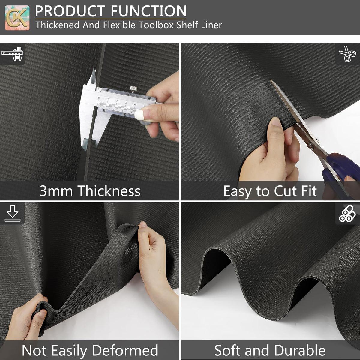 ChiKiner cuttable tool mat adapts to different shapes and spaces