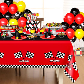 Childom car party supplies tablecloth setup for events