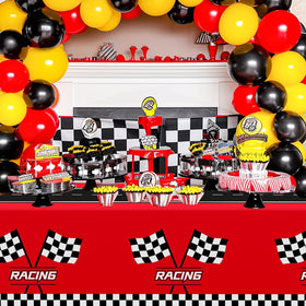 Childom easy-cleanup race car tablecloth ideal for spills and messes