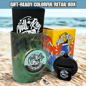 Chill-N-Reel includes 50 ft of 8 lb test line and a sinker.