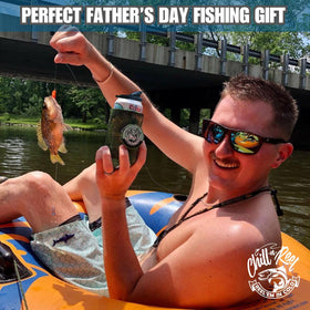Chill-N-Reel foam insert keeps drinks cold during fishing sessions.