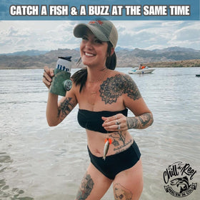 Chill-N-Reel camo packaging appeals to outdoor enthusiasts.