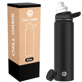 Chill Oasis bottle with lid-cap set for leak-proof on-the-go hydration