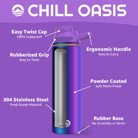 Chill Oasis gasket detail emphasizes high-grade seal to prevent leaks.
