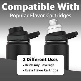 Chill Oasis wide-mouth lid compatibility for easy filling and quick cleaning