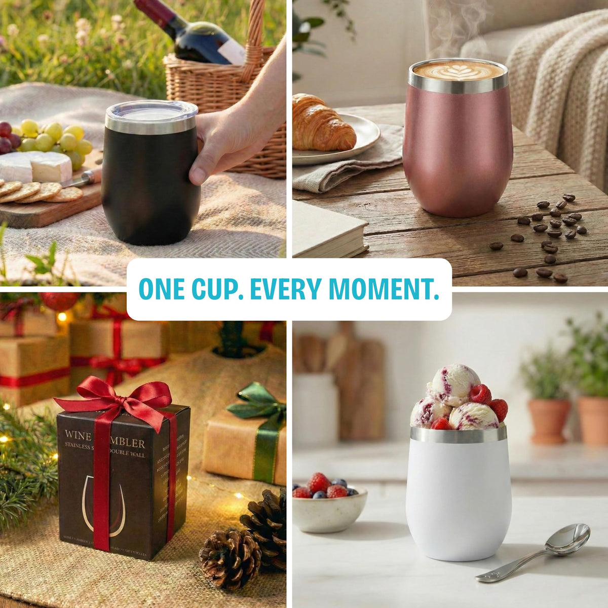 CHILLOUT LIFE gift-ready stainless steel tumbler set for friends