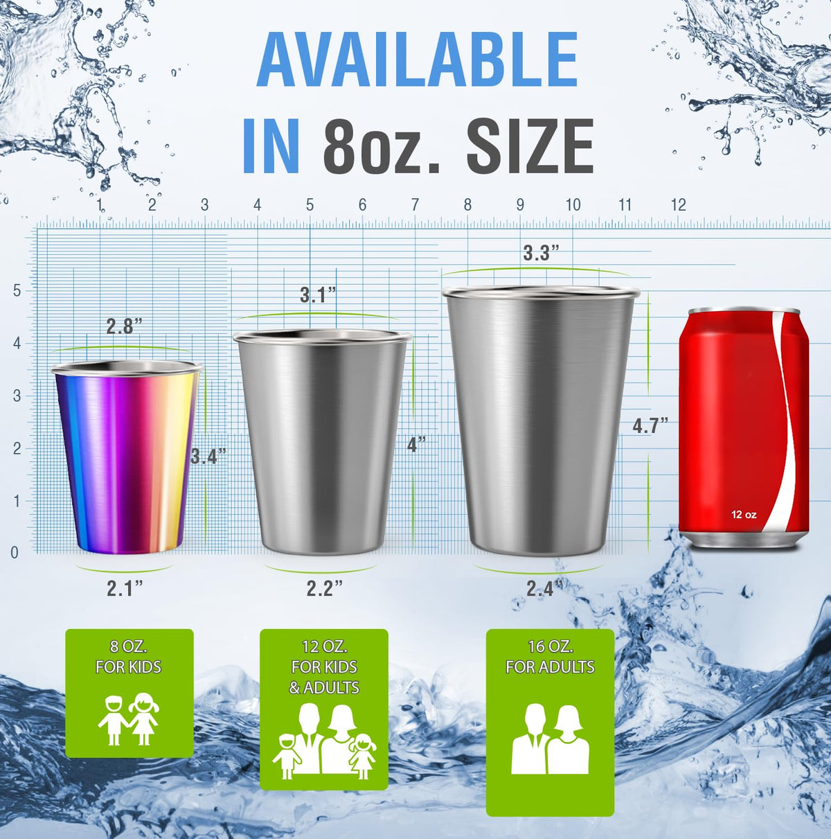 CHILLOUT LIFE dishwasher-safe cups simplify cleanup after snacks.