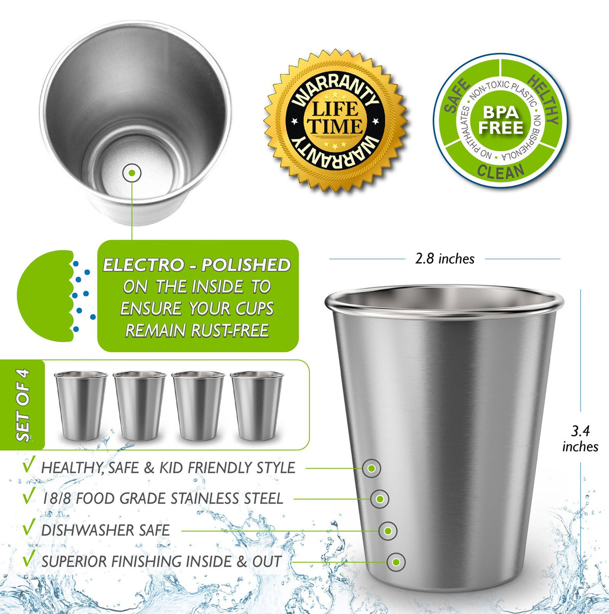 CHILLOUT LIFE cups stacked for compact storage