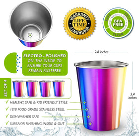 CHILLOUT LIFE stackable design cups save cabinet space for families.