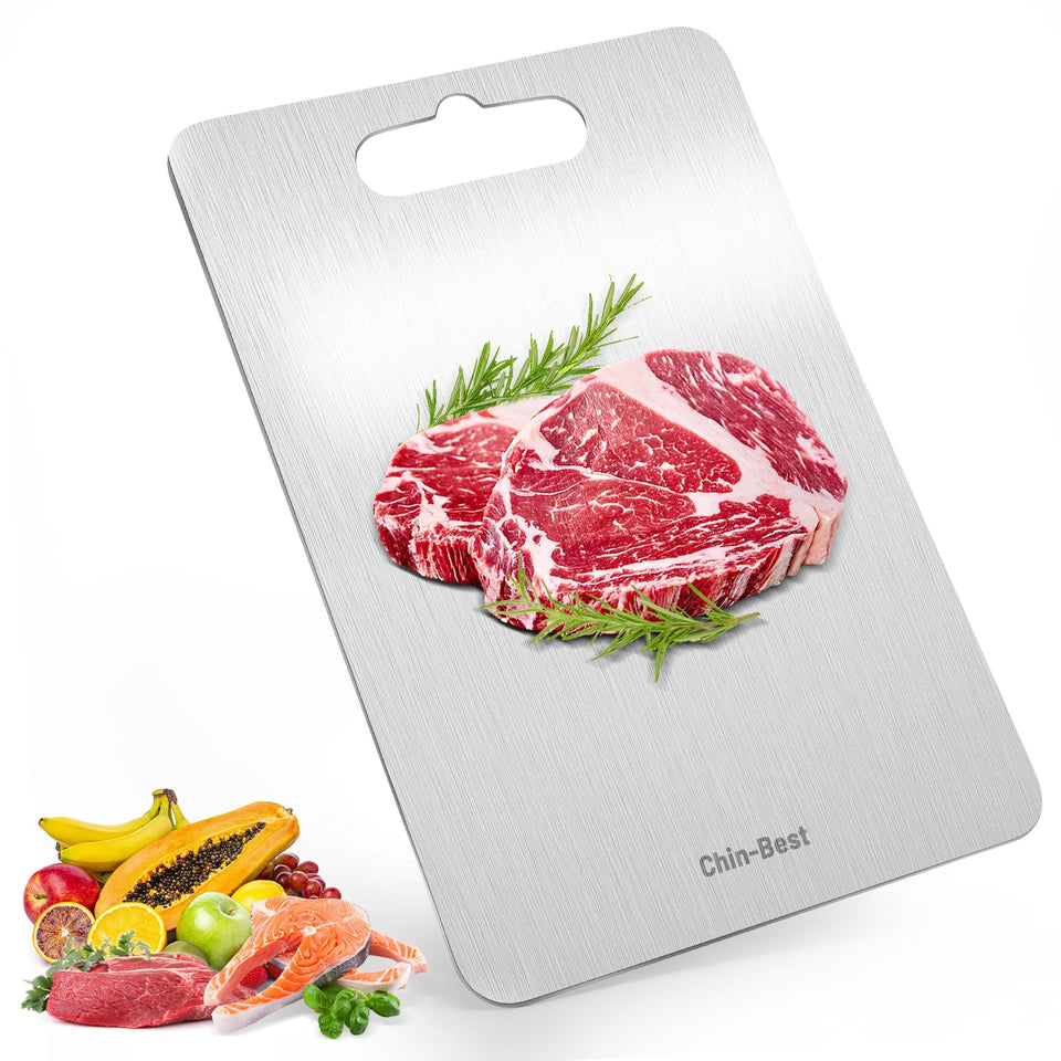 Chin-Best titanium cutting board double sided surface for versatile kitchen prep