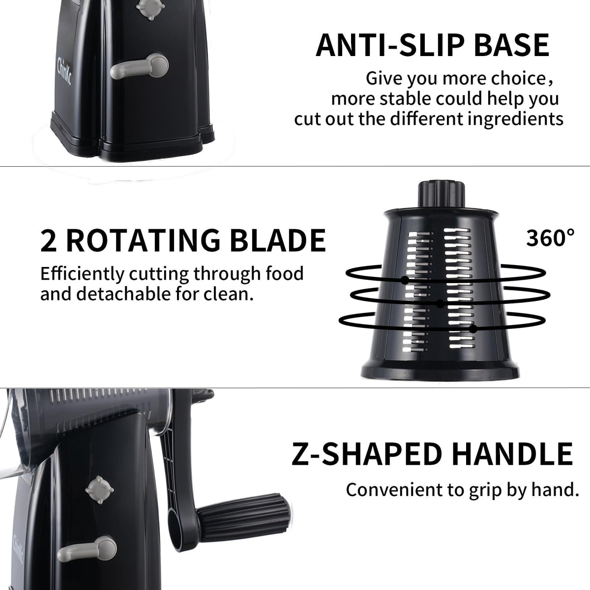 ChinKc 420 stainless steel blades deliver durable, precise cuts.