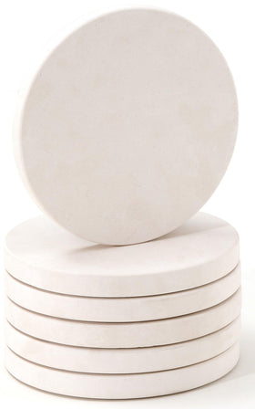 Chiseled ST DF SK limestone coaster tops show natural veining for refined surfaces.