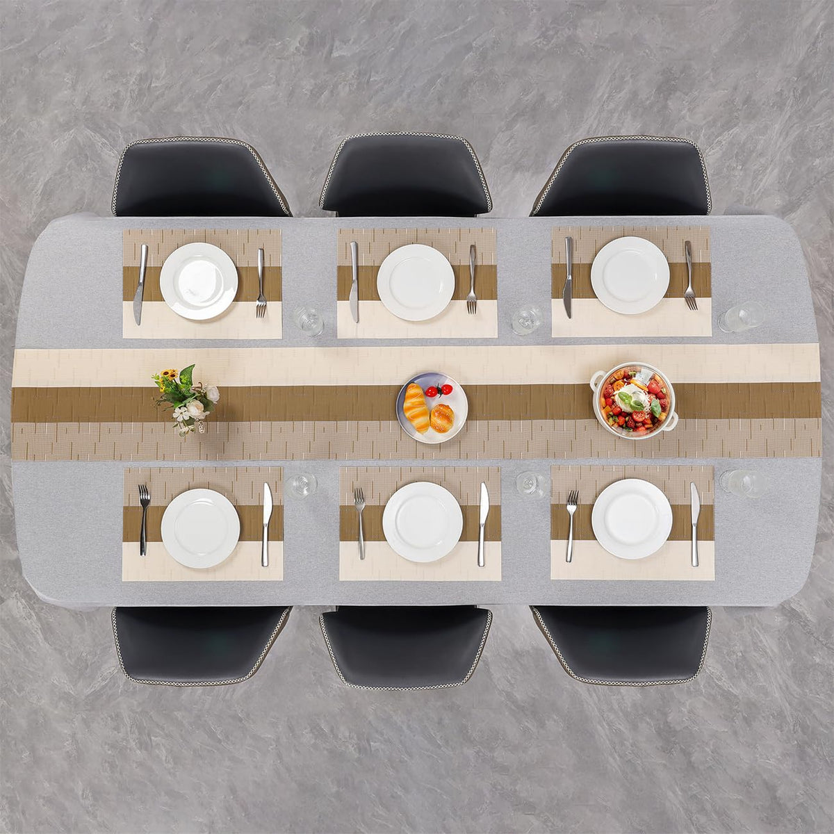 Chitomars placemats beige and light brown finish suits many decors
